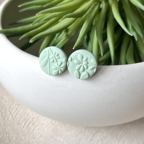 Summer Mint Collection: Circle Flower Studs